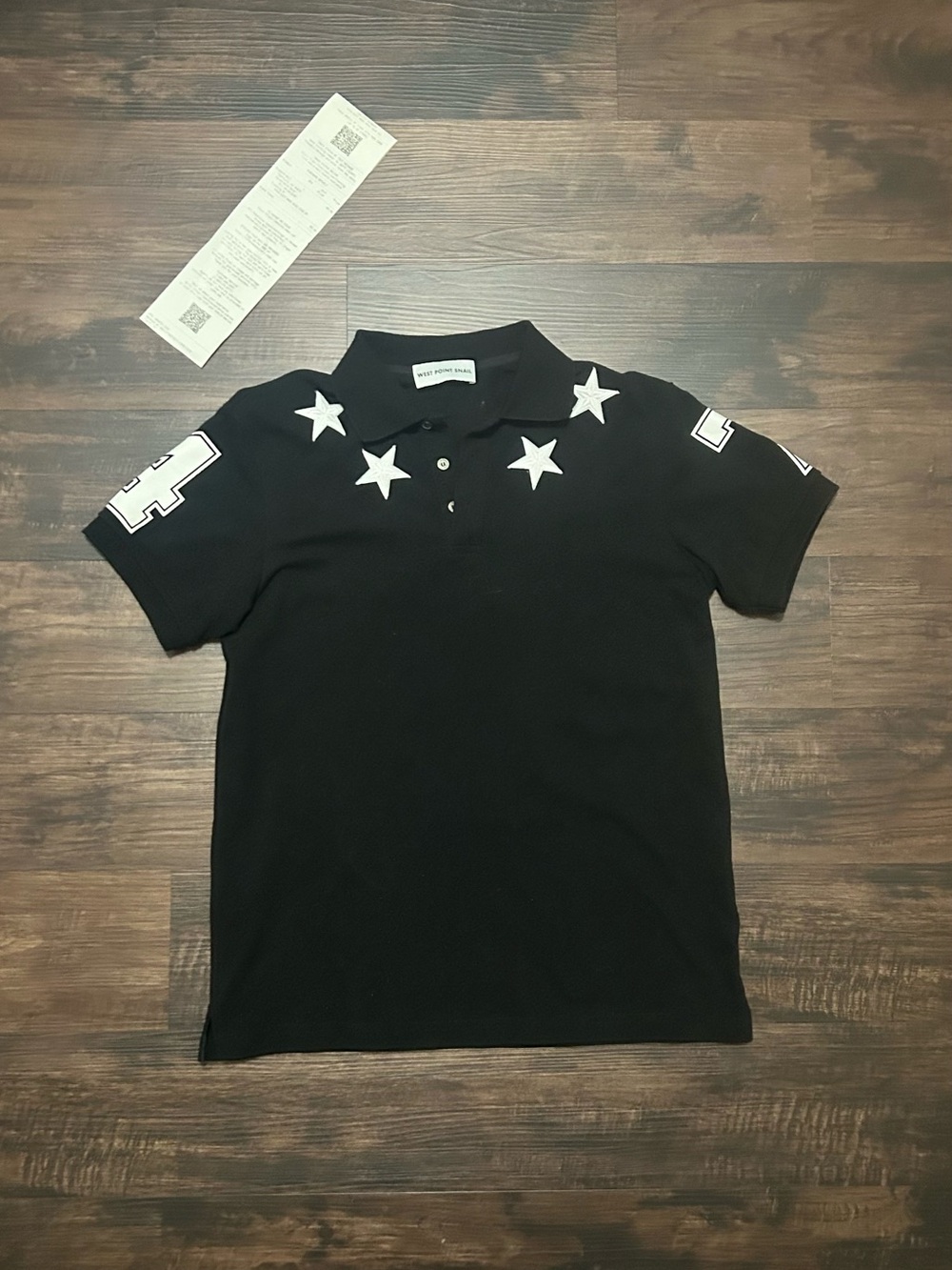 Black Star-Accent Polo Shirt - Kids